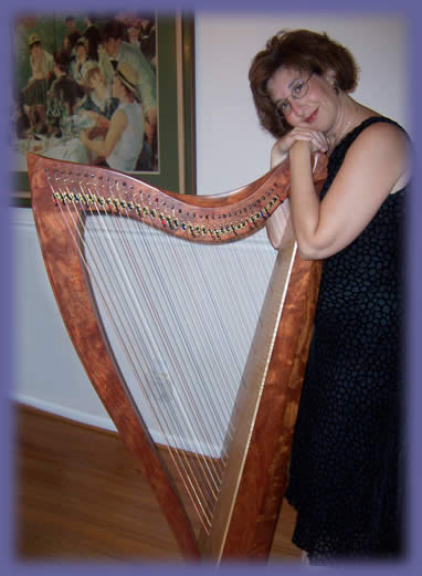 cheryl playing harp