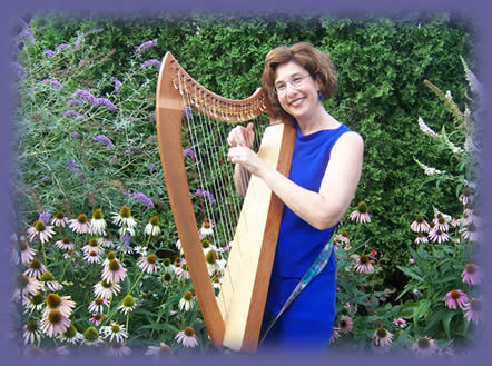 cheryl playing harp